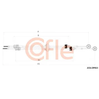 Tirette à câble, boîte de vitesse manuelle COFLE 92.2CB.OP013 pour OPEL VECTRA 1.8 - 140cv