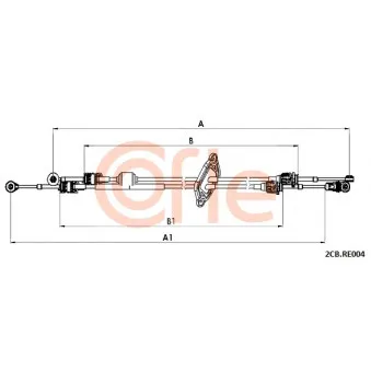 Tirette à câble, boîte de vitesse manuelle COFLE 92.2CB.RE004
