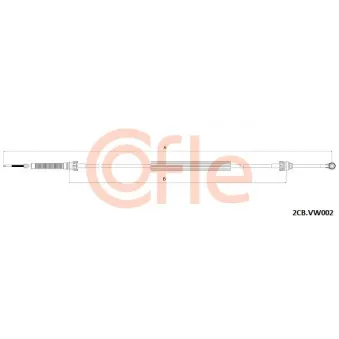 Tirette à câble, boîte de vitesse manuelle COFLE OEM 6R0711265B