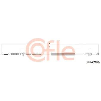 Tirette à câble, boîte de vitesse manuelle COFLE 92.2CB.VK005 pour SKODA ROOMSTER 1.2 TDI - 75cv