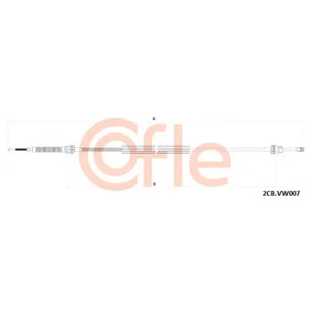 COFLE 92.2CB.VK007 - Tirette à câble, boîte de vitesse manuelle
