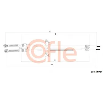 COFLE 92.2CB.VK014 - Tirette à câble, boîte de vitesse manuelle
