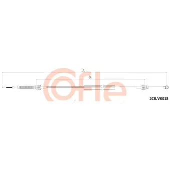 Tirette à câble, boîte de vitesse manuelle COFLE 92.2CB.VK018 pour SEAT TOLEDO 2.0 TDI 16V - 140cv