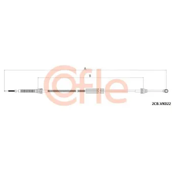 Tirette à câble, boîte de vitesse manuelle COFLE 92.2CB.VK022 pour NISSAN PRIMASTAR 1.8 T quattro - 224cv