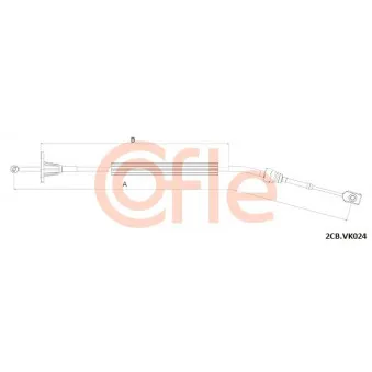 COFLE 92.2CB.VK024 - Tirette à câble, boîte de vitesse manuelle