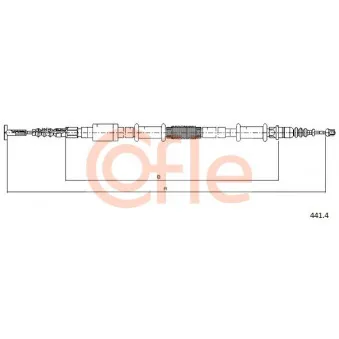 Tirette à câble, frein de stationnement COFLE 92.441.4 pour LANCIA LYBRA 2.4 JTD - 150cv