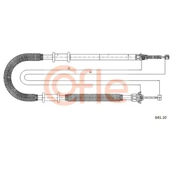 Tirette à câble, frein de stationnement COFLE 92.641.10 pour OPEL COMBO 30-10 - 103cv