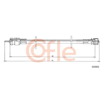COFLE 92.S03002 - Câble flexible de commande de compteur
