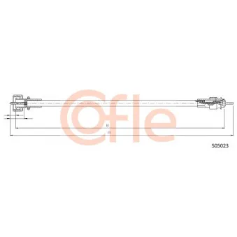 COFLE 92.S05023 - Câble flexible de commande de compteur