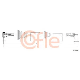 COFLE 92.S05501 - Câble flexible de commande de compteur