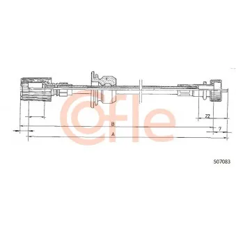 COFLE 92.S07083 - Câble flexible de commande de compteur