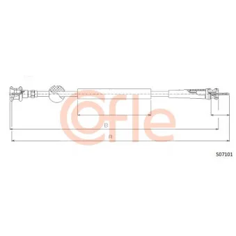 Câble flexible de commande de compteur COFLE 92.S07101 pour CITROEN JUMPY 1.9 D - 69cv