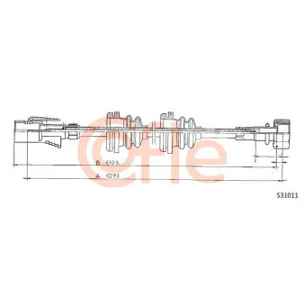 COFLE 92.S31011 - Câble flexible de commande de compteur