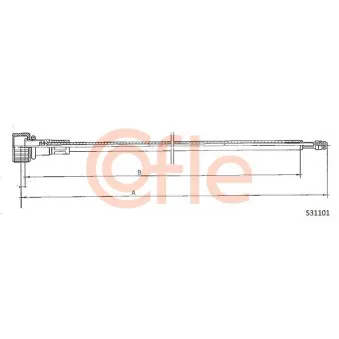 COFLE 92.S31101 - Câble flexible de commande de compteur
