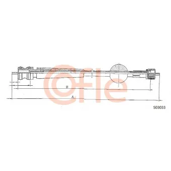 COFLE S03033 - Câble flexible de commande de compteur