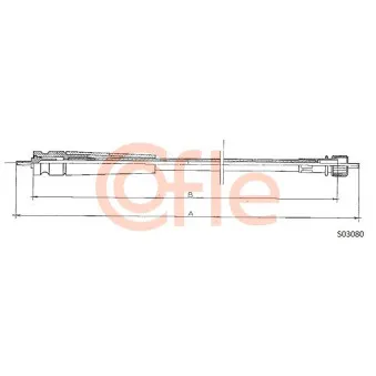 COFLE S03080 - Câble flexible de commande de compteur
