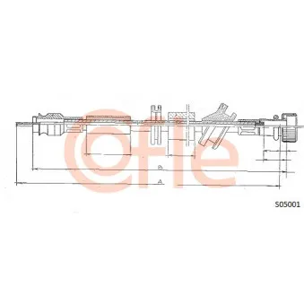 Câble flexible de commande de compteur COFLE OEM 2015401468