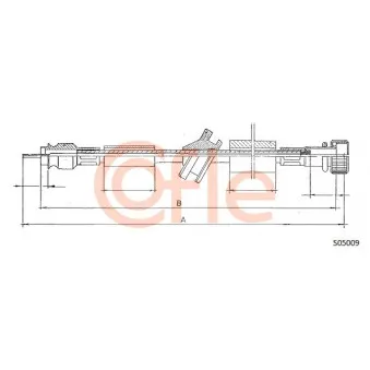 COFLE S05009 - Câble flexible de commande de compteur