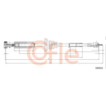 COFLE S05021 - Câble flexible de commande de compteur