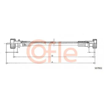 Câble flexible de commande de compteur COFLE S07002 pour FIAT 500 0.5 - 15cv