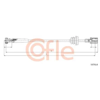COFLE S07014 - Câble flexible de commande de compteur
