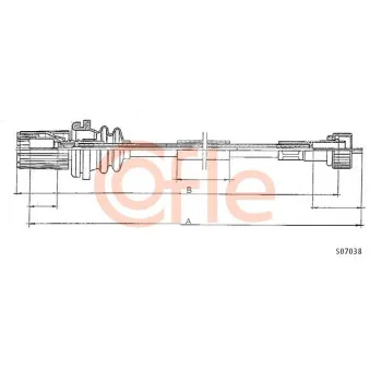COFLE S07038 - Câble flexible de commande de compteur