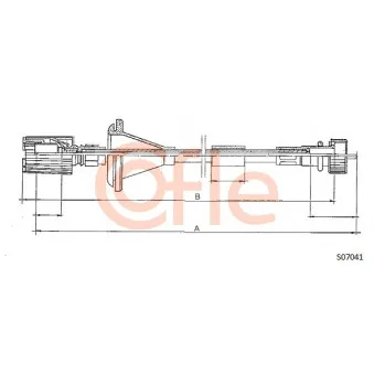 COFLE S07041 - Câble flexible de commande de compteur