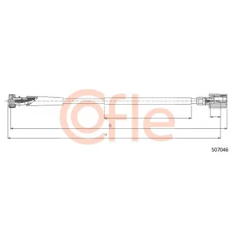 Câble flexible de commande de compteur COFLE S07046 pour FIAT UNO 1.6 R - 90cv