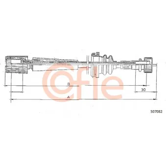 Câble flexible de commande de compteur COFLE S07082