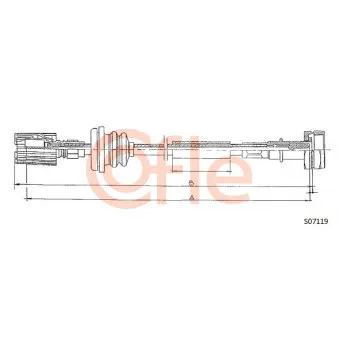 COFLE S07119 - Câble flexible de commande de compteur