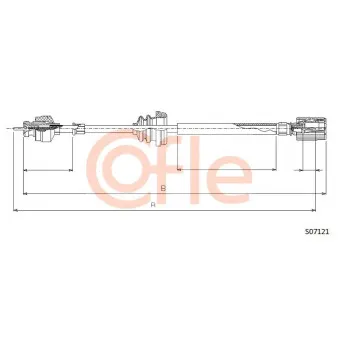 COFLE S07121 - Câble flexible de commande de compteur