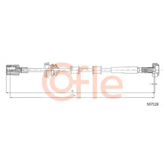 Câble flexible de commande de compteur COFLE S07128