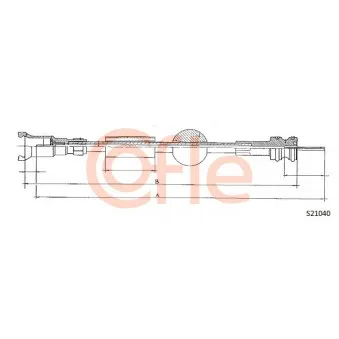 Câble flexible de commande de compteur COFLE S21040