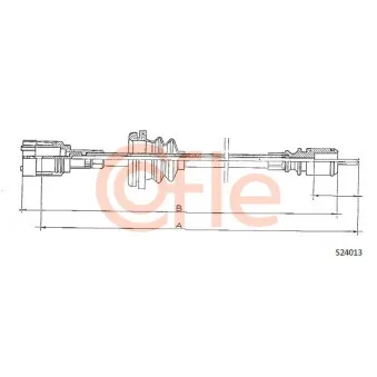 COFLE S24013 - Câble flexible de commande de compteur
