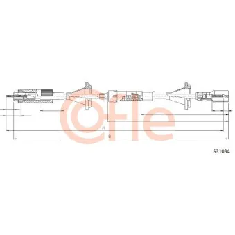COFLE S31034 - Câble flexible de commande de compteur