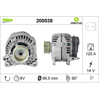 Alternateur VALEO OEM 074903025j