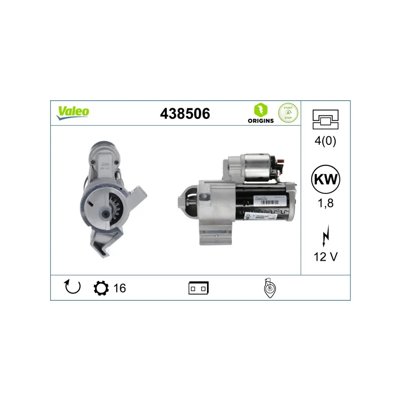 Démarreur VALEO 438506 - Visuel 1