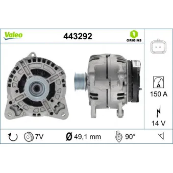 Alternateur VALEO OEM 8200190721