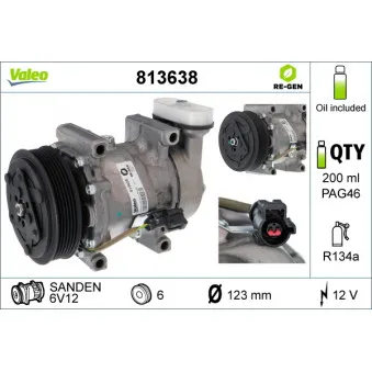Compresseur, climatisation VALEO OEM 1500822