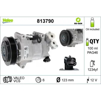 Compresseur, climatisation VALEO 813790