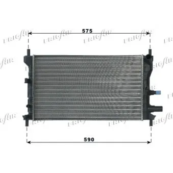 Radiateur, refroidissement du moteur FRIGAIR OEM 96FB8005AC
