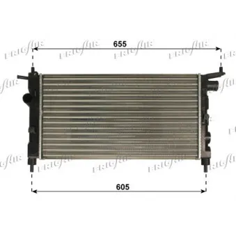 Radiateur, refroidissement du moteur FRIGAIR 0107.3010 pour OPEL CORSA 1.6 GSI 16V - 109cv