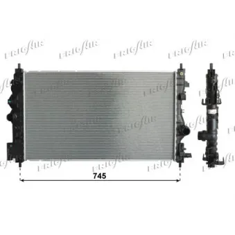 Radiateur, refroidissement du moteur FRIGAIR OEM 13267662