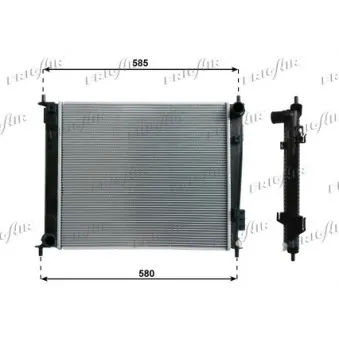 Radiateur, refroidissement du moteur FRIGAIR 0133.3037