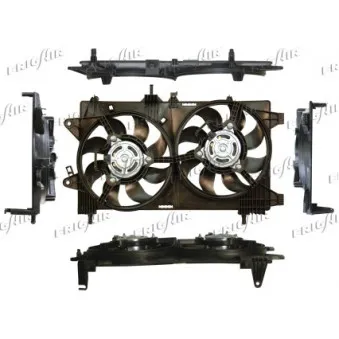 Ventilateur, refroidissement du moteur FRIGAIR 0504.1039 pour LANCIA MUSA 1.9 Multijet - 101cv