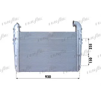 Intercooler, échangeur FRIGAIR 0722.3002