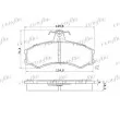 FRIGAIR PD04.534 - Jeu de 4 plaquettes de frein avant