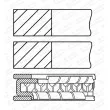 Jeu de segments de pistons GOETZE ENGINE [08-107400-00]