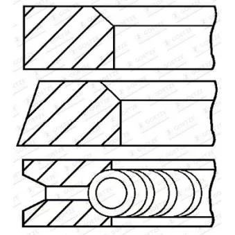 GOETZE ENGINE 08-110200-00 - Jeu de segments de pistons