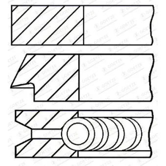 Jeu de segments de pistons GOETZE ENGINE 08-112500-00